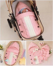 Grey Pink Crib Baby Cart Envelope Crochet Sleeping Bag for Babies 74x35cm